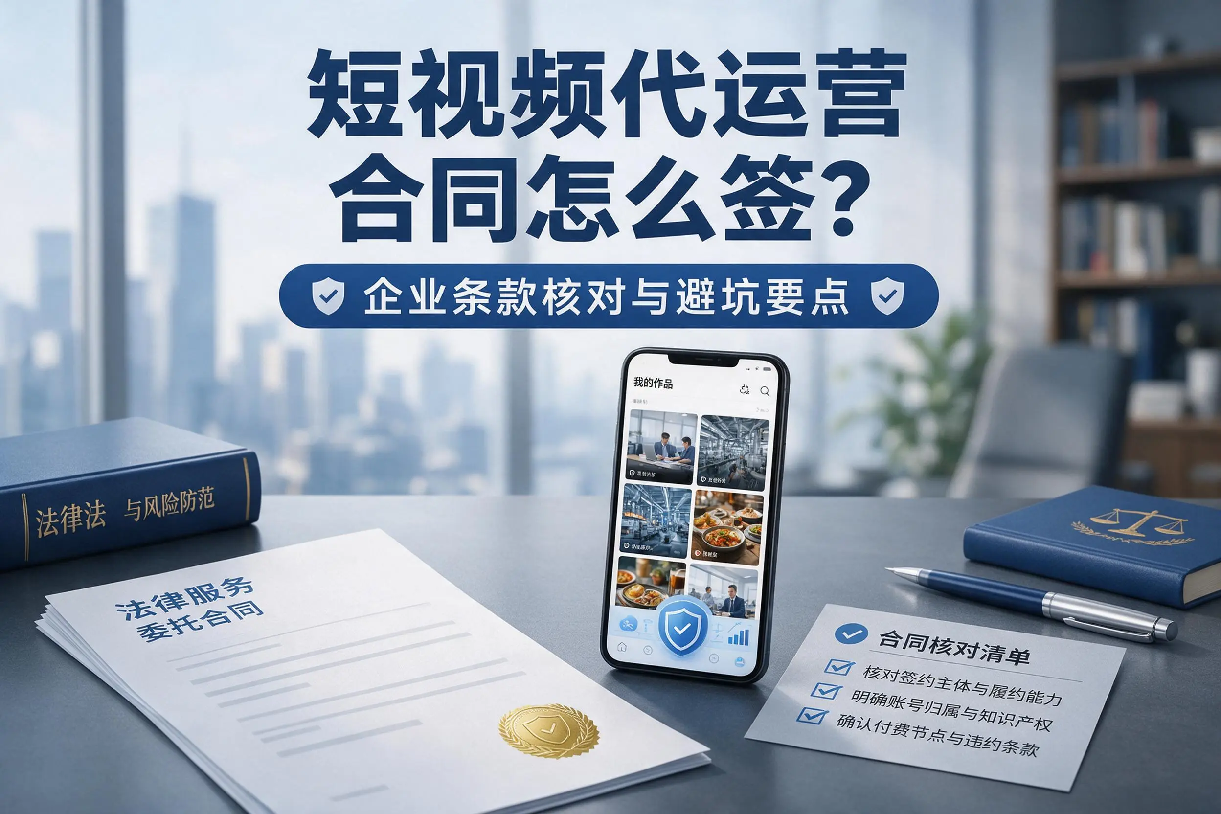 短视频代运营合同怎么签?沈阳企业条款核对与避坑要点