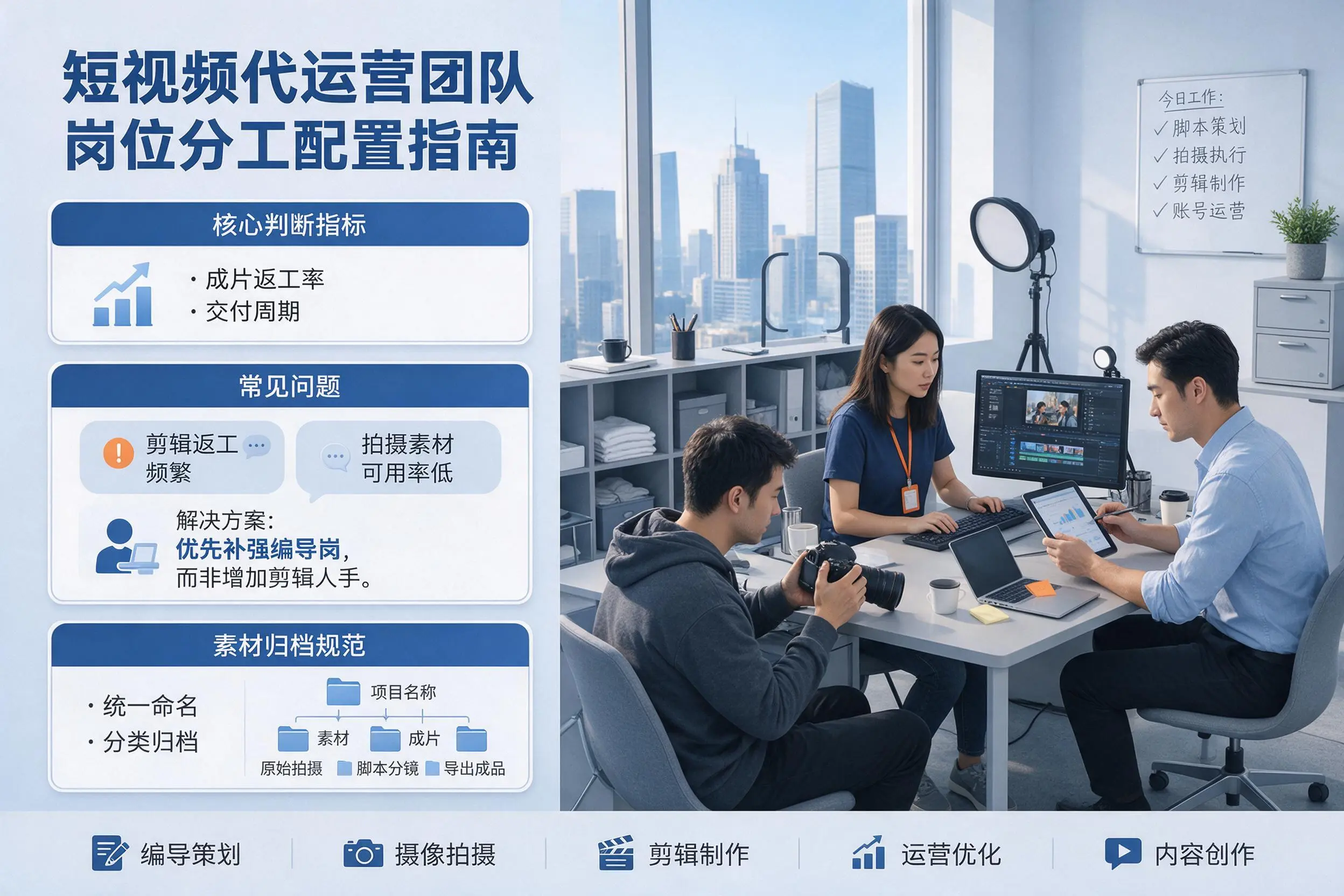 短视频代运营团队如何配置?沈阳企业岗位分工科普说明