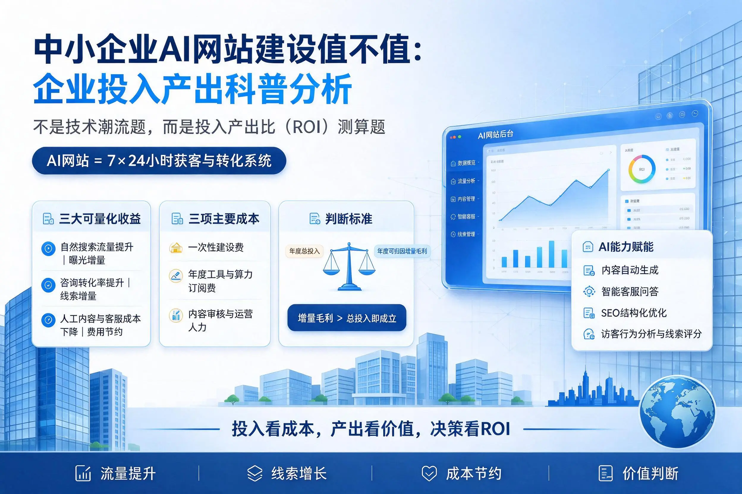 中小企业AI网站建设值不值:沈阳企业投入产出科普分析