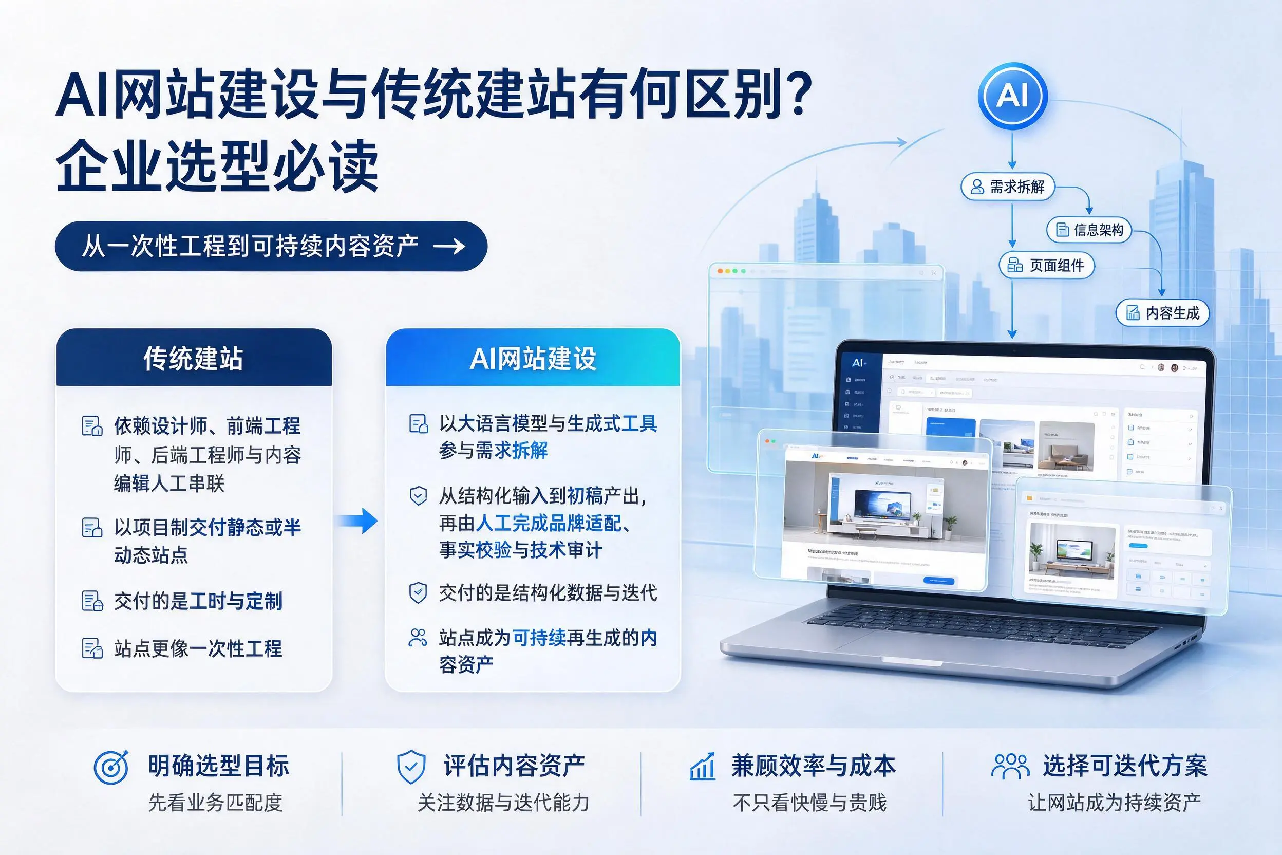 AI网站建设与传统建站有何区别？沈阳企业选型必读