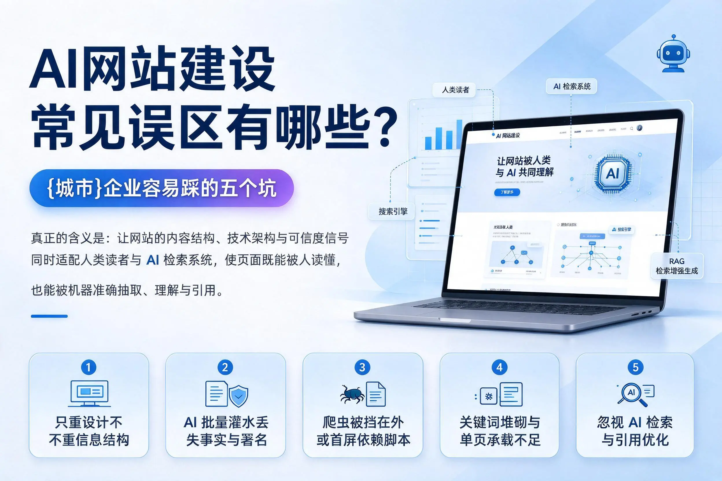 AI网站建设常见误区有哪些?沈阳企业容易踩的五个坑