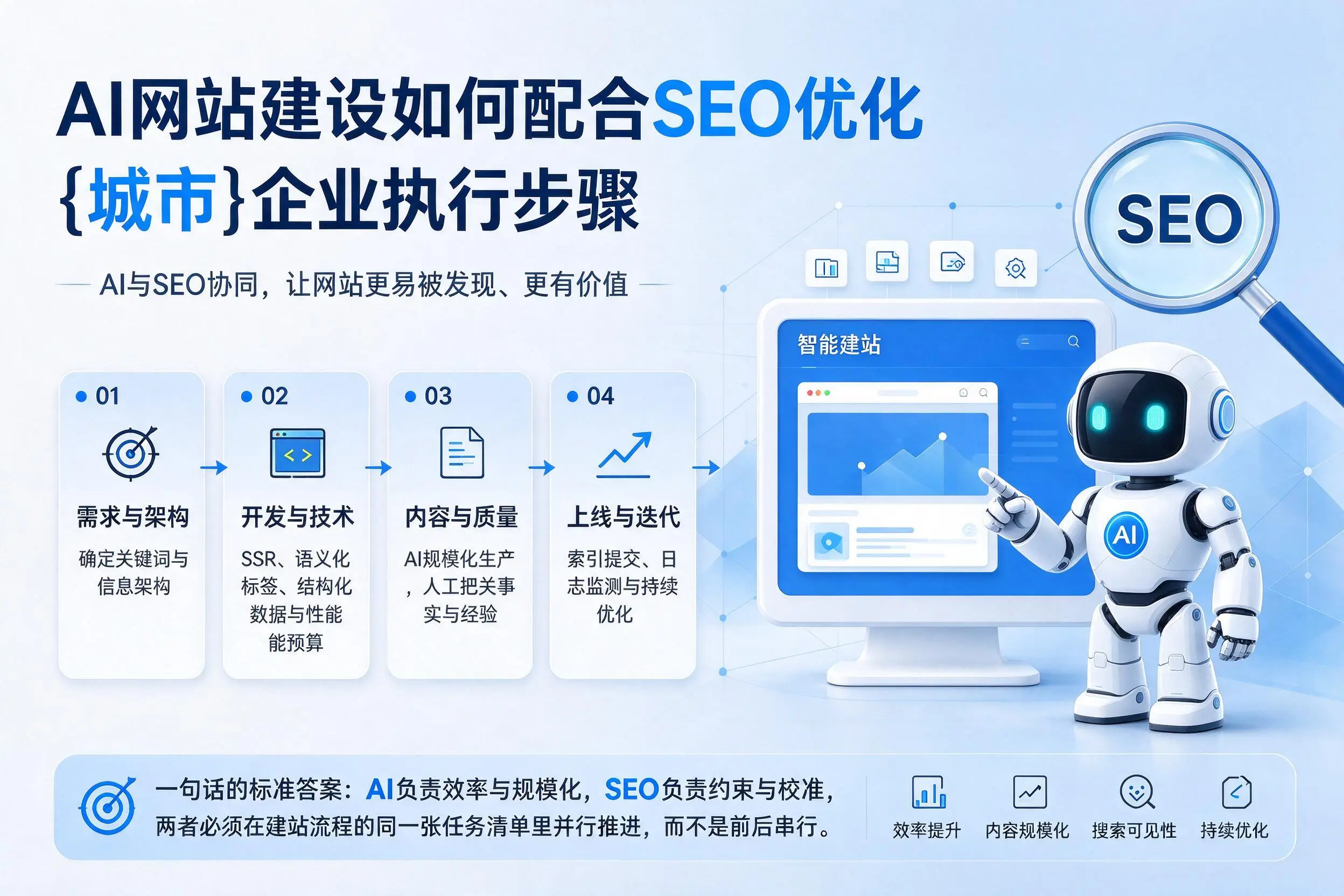 AI网站建设如何配合SEO优化,沈阳企业执行步骤