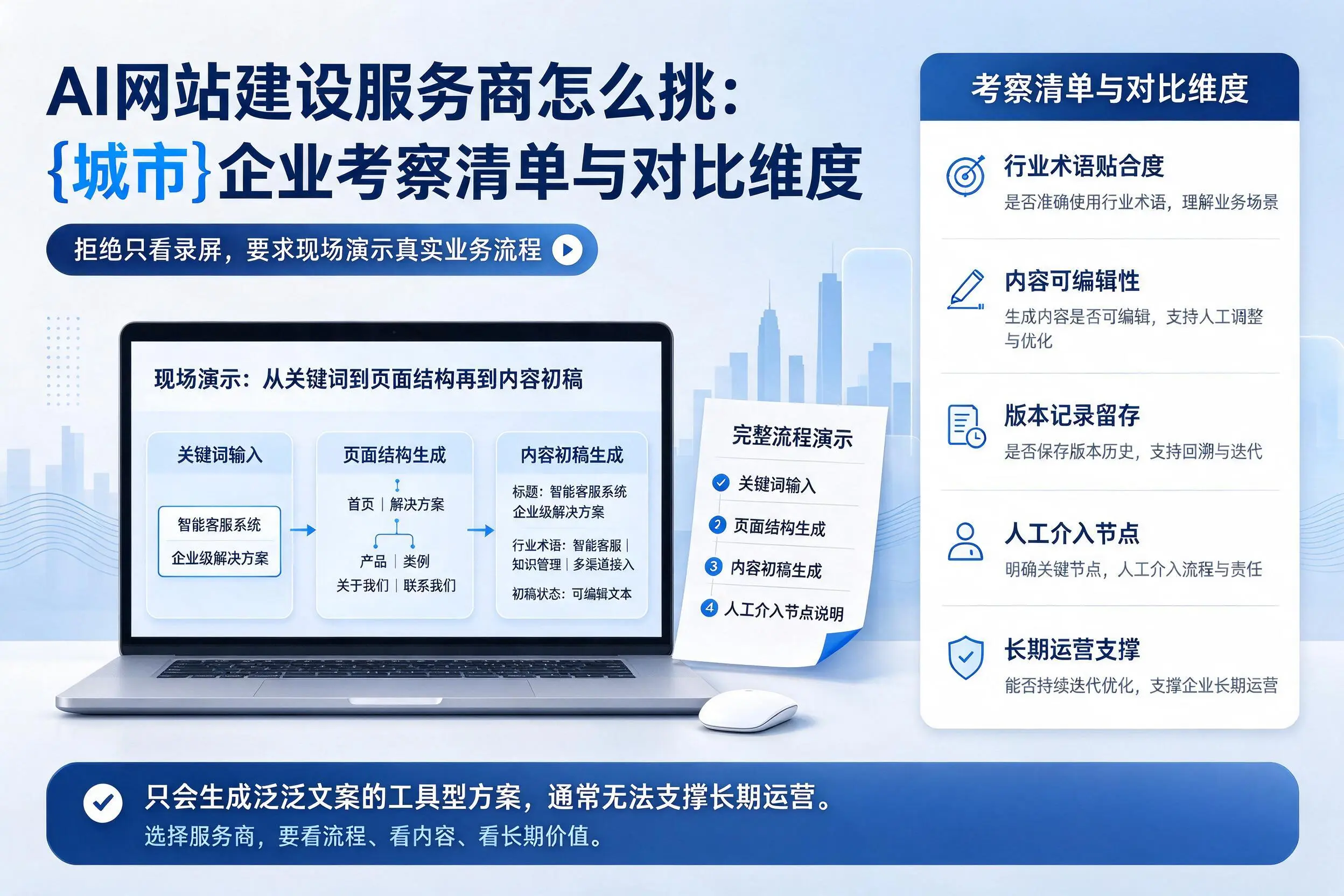 AI网站建设服务商怎么挑：沈阳企业考察清单与对比维度