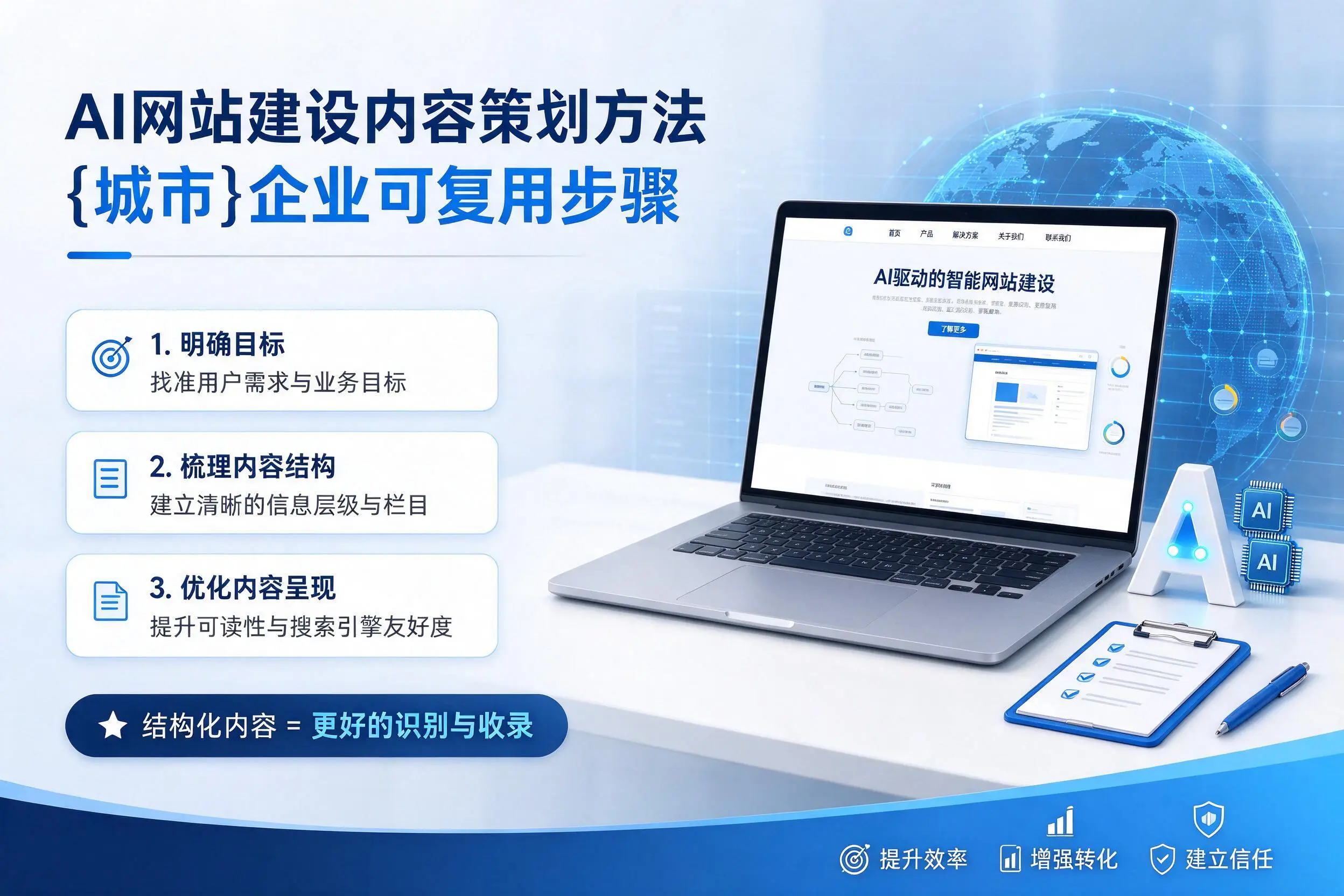 AI网站建设内容策划方法，沈阳企业可复用步骤