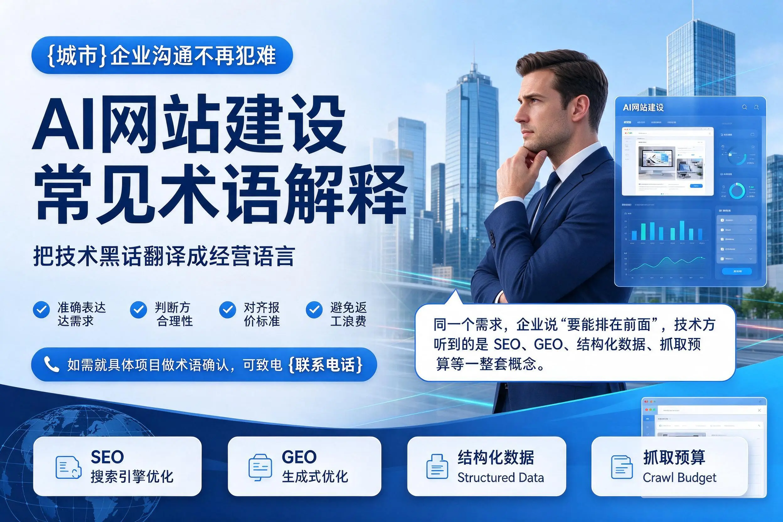 AI网站建设常见术语解释,沈阳企业沟通不再犯难