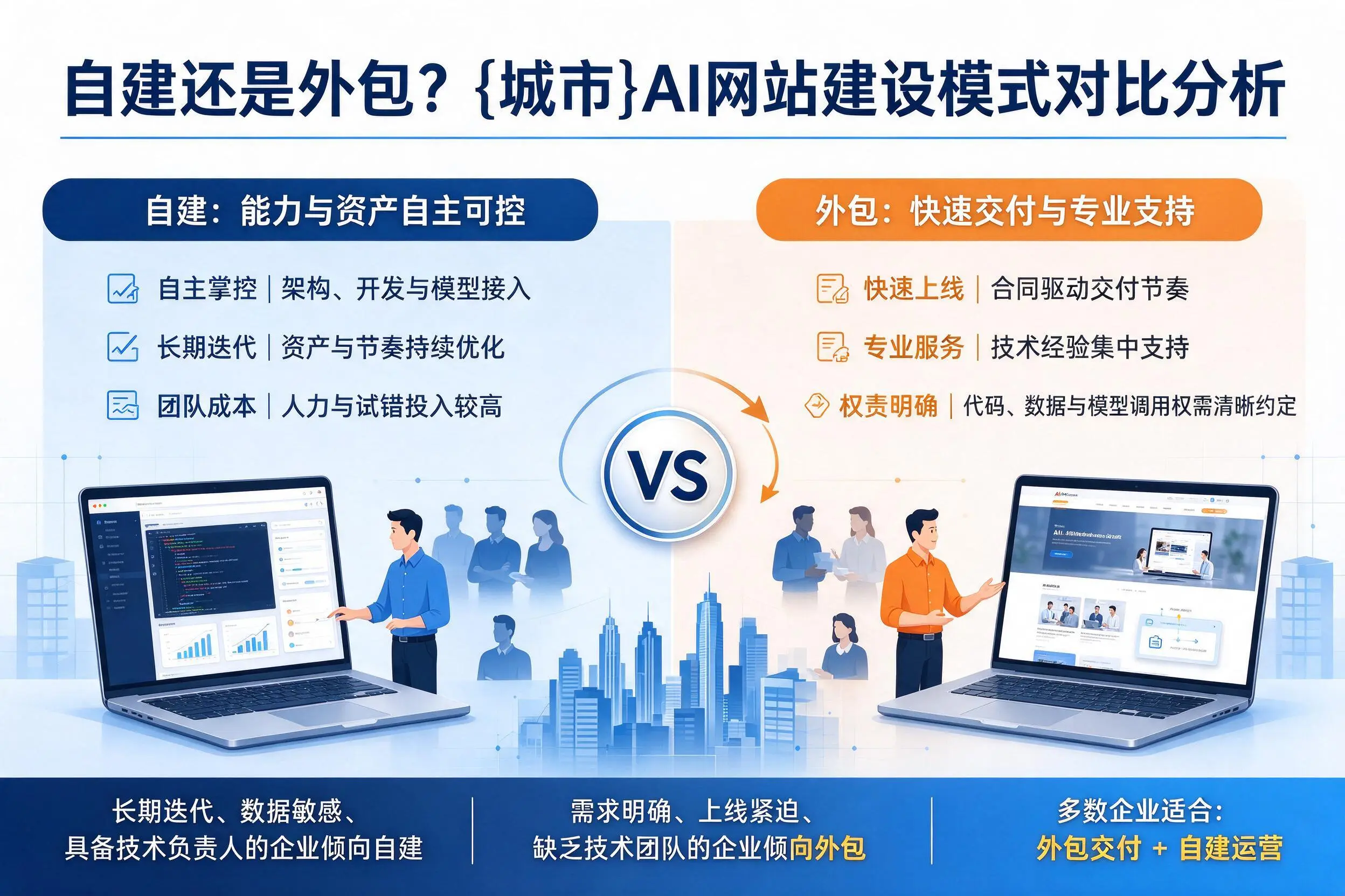 自建还是外包?沈阳AI网站建设模式对比分析