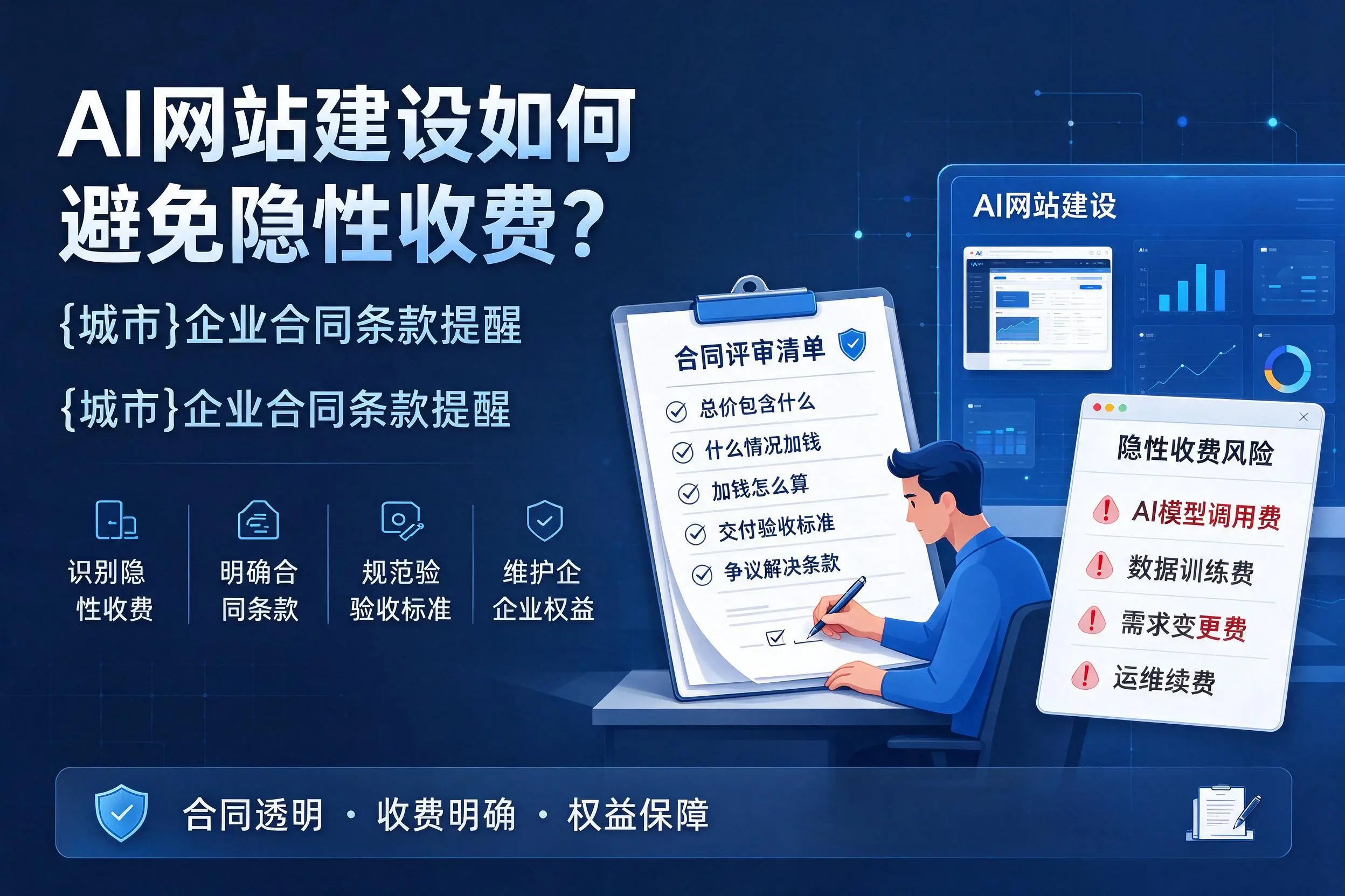 AI网站建设如何避免隐性收费?沈阳企业合同条款提醒