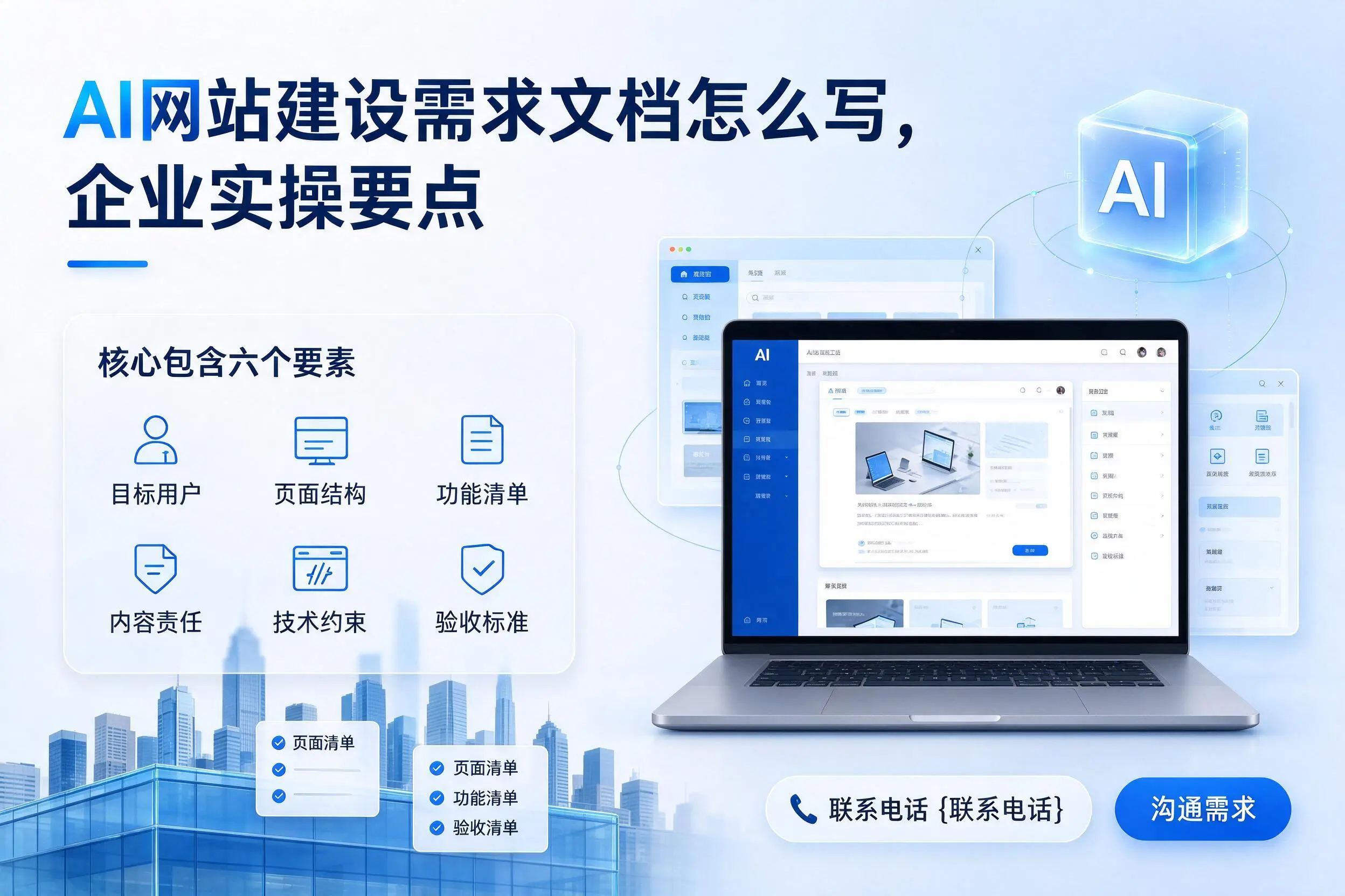 AI网站建设需求文档怎么写,沈阳企业实操要点